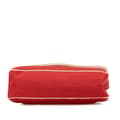Miniatyrbillede 3 af 10: Pre-owned Chanel Jumbo Chevron Jersey Leo Lion Flap Red