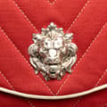 Miniatyrbillede 9 af 10: Pre-owned Chanel Jumbo Chevron Jersey Leo Lion Flap Red