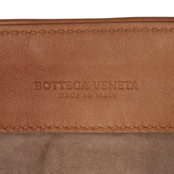 Pre-owned Bottega Veneta Nappa Intrecciato Olimpia Knot Shoulder Bag Brown