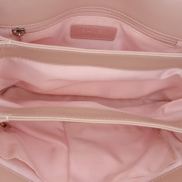 Pre-owned Chanel Medium Quilted Lambskin 3 Accordion Flap Pink