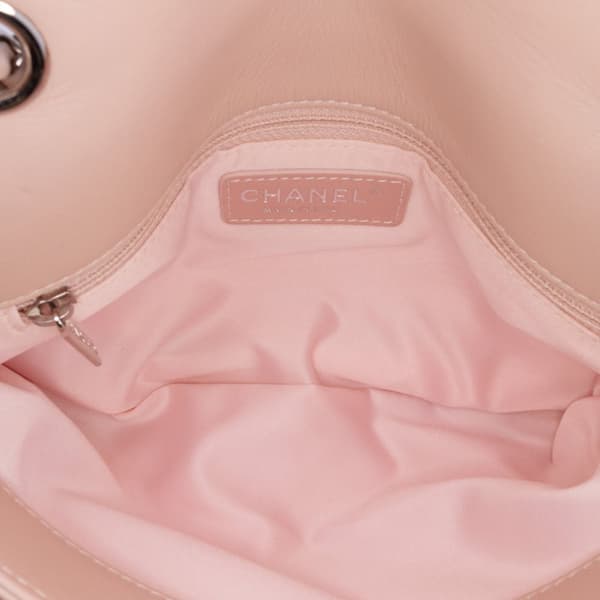 Pre-owned Chanel Medium Quilted Lambskin 3 Accordion Flap Pink