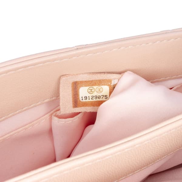 Pre-owned Chanel Medium Quilted Lambskin 3 Accordion Flap Pink