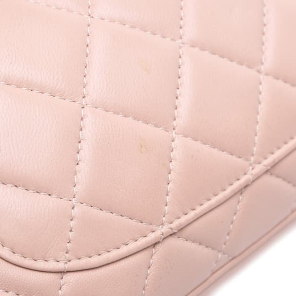 Pre-owned Chanel Medium Quilted Lambskin 3 Accordion Flap Pink