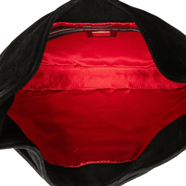 Pre-owned Fendi Suede Shoulder Bag Black