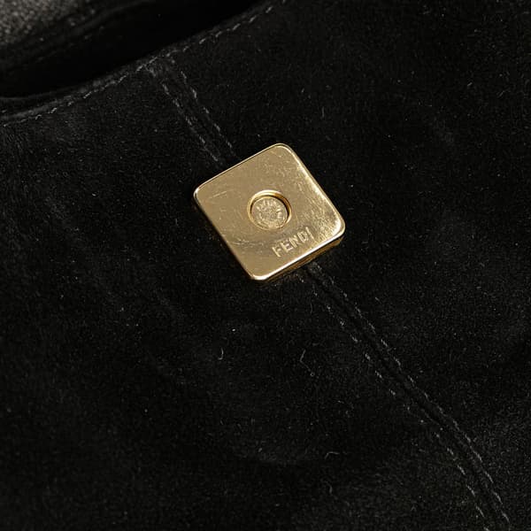 Pre-owned Fendi Suede Shoulder Bag Black