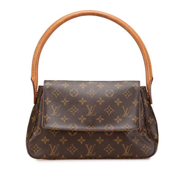 Pre-owned Louis Vuitton Monogram Mini Looping Brown