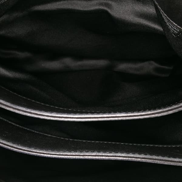 Pre-owned Chanel Maxi Quilted Lambskin 3 Flap Black