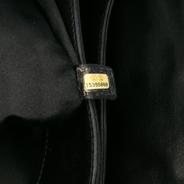 Pre-owned Chanel Maxi Quilted Lambskin 3 Flap Black