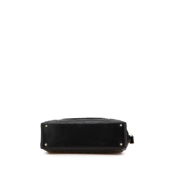 Pre-owned Chanel CC Choco Bar Lambskin Shoulder Bag Black