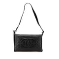 Pikkukuva 1 / 10: Pre-owned Chanel CC Choco Bar Lambskin Shoulder Bag Black