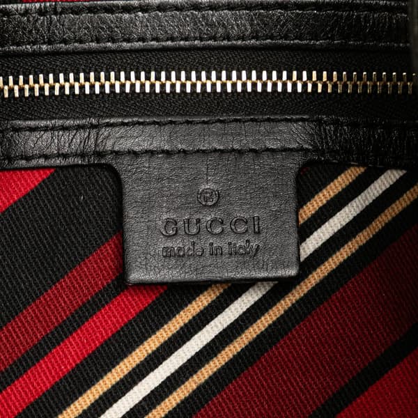 Pre-owned Gucci Medium Leather Britt Shoulder Bag Black