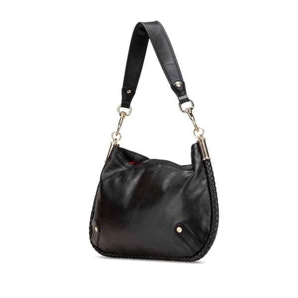 Pre-owned Gucci Medium Leather Britt Shoulder Bag Black