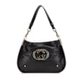 Miniatyrbillede 1 af 10: Pre-owned Gucci Medium Leather Britt Shoulder Bag Black