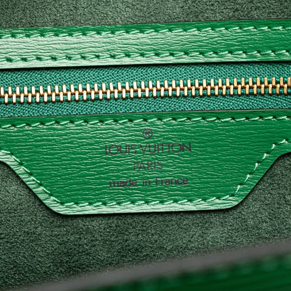 Pre-owned Louis Vuitton Epi Saint Jacques GM Long Strap Green
