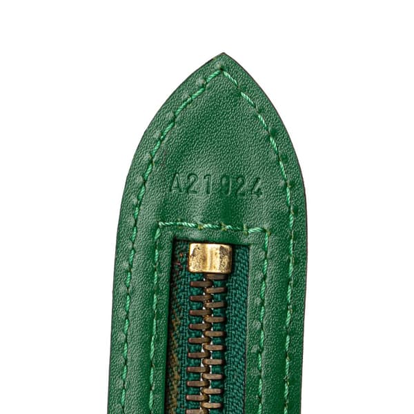 Pre-owned Louis Vuitton Epi Saint Jacques GM Long Strap Green