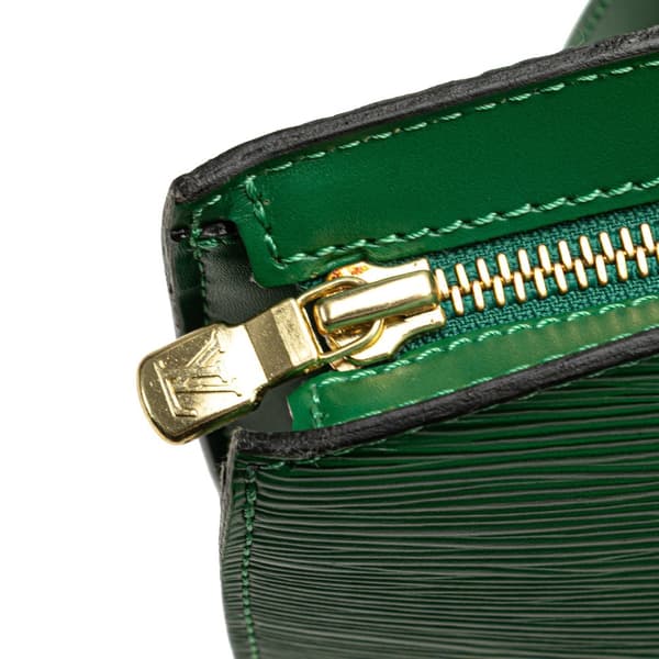 Pre-owned Louis Vuitton Epi Saint Jacques GM Long Strap Green