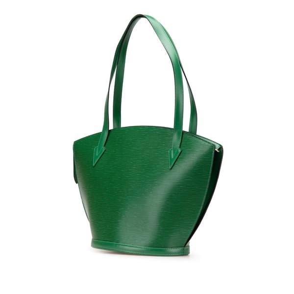Pre-owned Louis Vuitton Epi Saint Jacques GM Long Strap Green