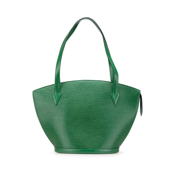Pre-owned Louis Vuitton Epi Saint Jacques GM Long Strap Green