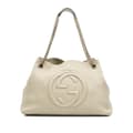 Pikkukuva 1 / 10: Pre-owned Gucci Medium Leather Soho Chain Tote White