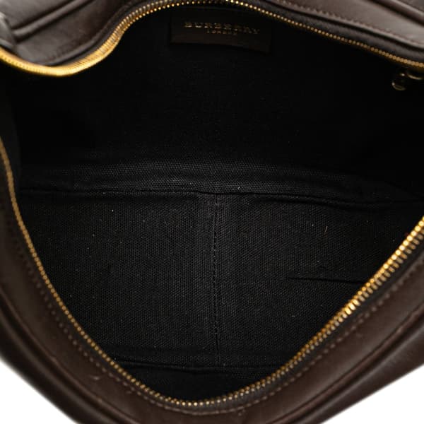 Pre-owned Burberry Leather Hobo Brown
