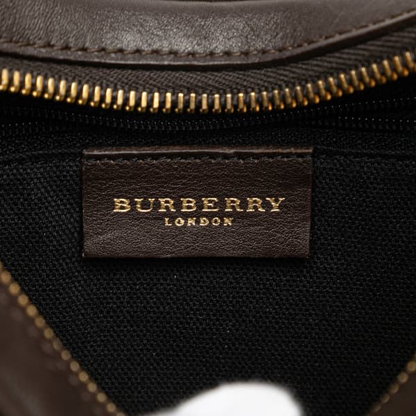 Pre-owned Burberry Leather Hobo Brown