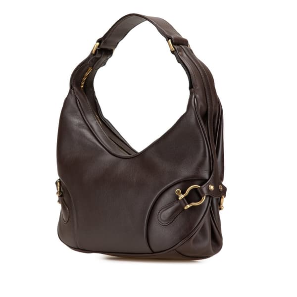 Pre-owned Burberry Leather Hobo Brown