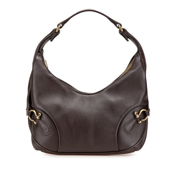 Pre-owned Burberry Leather Hobo Brown
