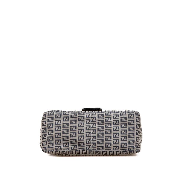 Pre-owned Fendi Zucchino Canvas Mamma Forever Gray
