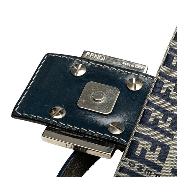 Pre-owned Fendi Zucchino Canvas Mamma Forever Gray