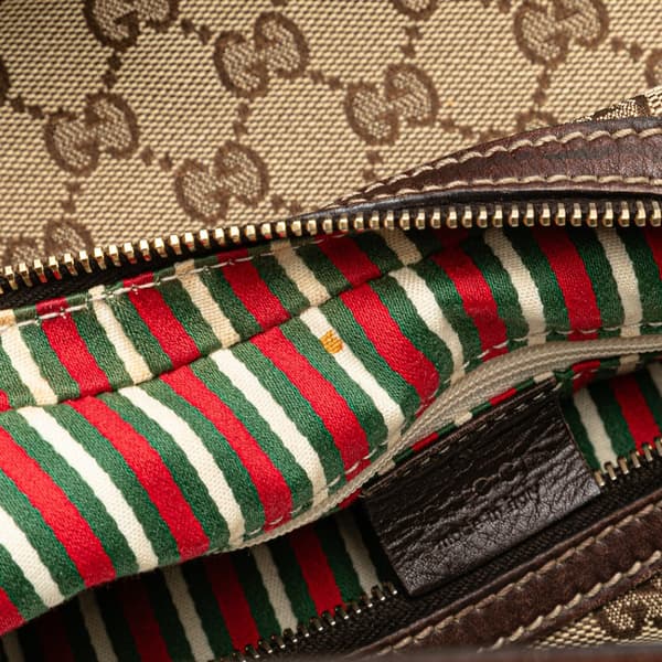 Pre-owned Gucci GG Canvas New Britt Shoulder Bag Brown