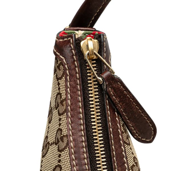 Pre-owned Gucci GG Canvas New Britt Shoulder Bag Brown