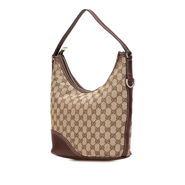 Pre-owned Gucci GG Canvas New Britt Shoulder Bag Brown