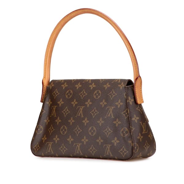 Pre-owned Louis Vuitton Monogram Mini Looping Brown