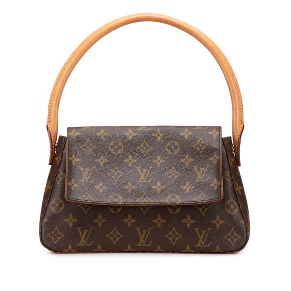 Pre-owned Louis Vuitton Monogram Mini Looping Brown