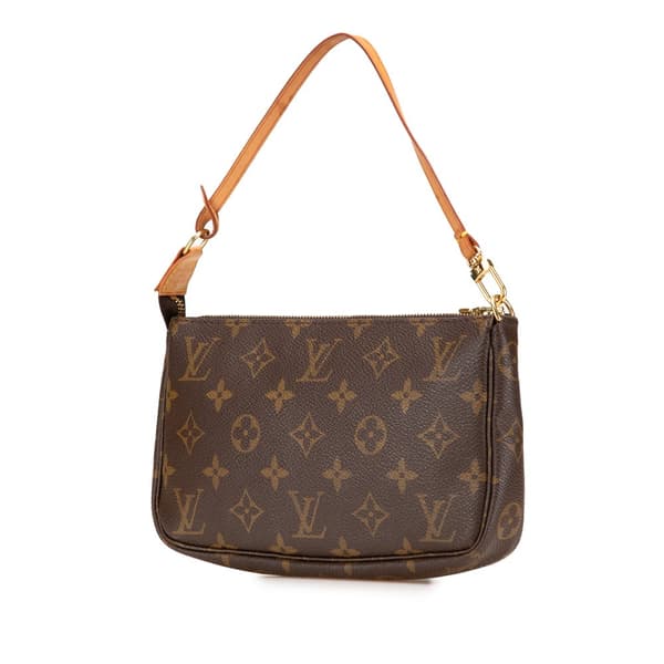 Pre-owned Louis Vuitton Monogram Pochette Accessoires Brown