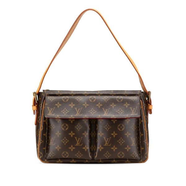 Pre-owned Louis Vuitton Monogram Viva Cite GM Brown