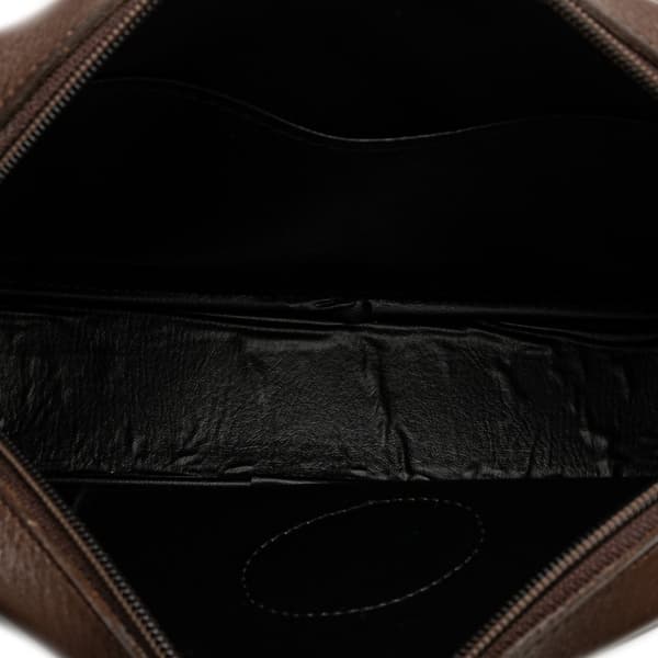 Pre-owned Burberry Haymarket Check Canvas Shoulder Bag Brown