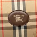 Miniatyrbilde 5 av 10: Pre-owned Burberry Haymarket Check Canvas Shoulder Bag Brown