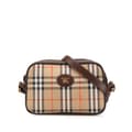 Miniatyrbilde 1 av 10: Pre-owned Burberry Haymarket Check Canvas Shoulder Bag Brown