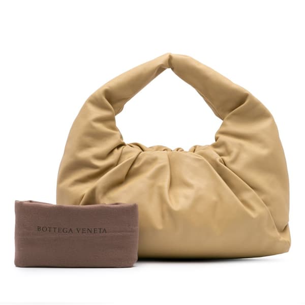 Pre-owned Bottega Veneta Lambskin The Shoulder Pouch Brown