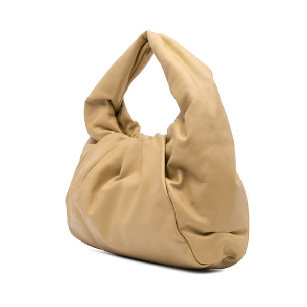 Pre-owned Bottega Veneta Lambskin The Shoulder Pouch Brown