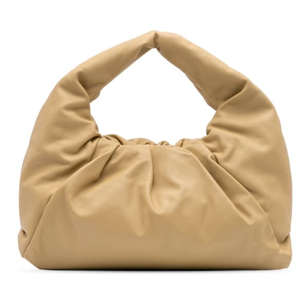 Pre-owned Bottega Veneta Lambskin The Shoulder Pouch Brown
