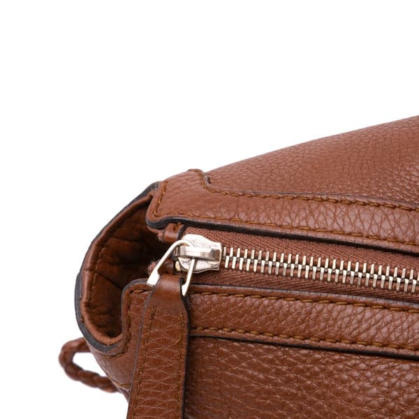 Pre-owned Gucci Large Calfskin Bella Shoulder Bag Brown