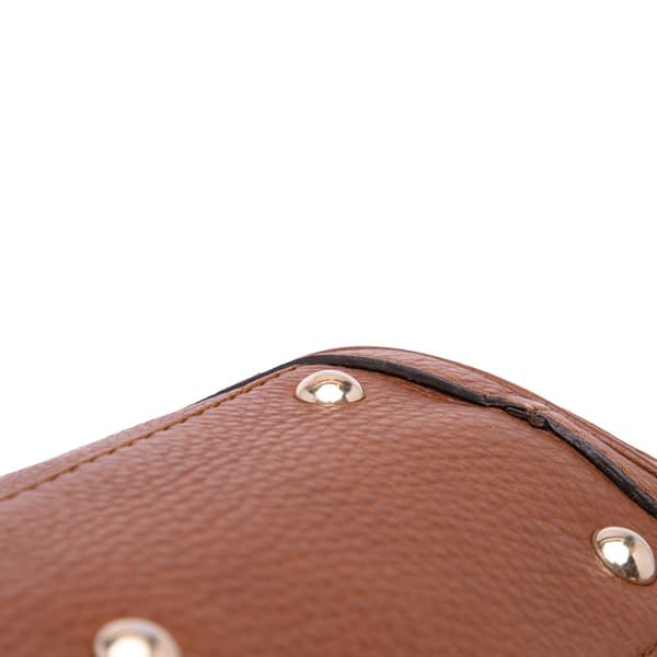 Pre-owned Gucci Large Calfskin Bella Shoulder Bag Brown