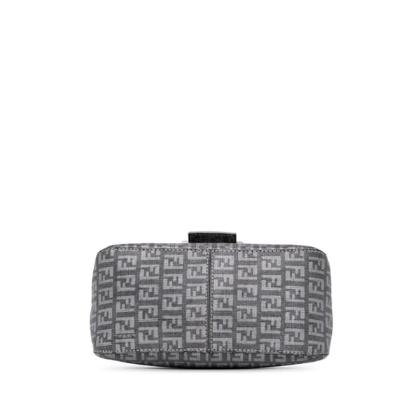 Pre-owned Fendi Mini Zucchino Spalmati Chain Mamma Forever Gray