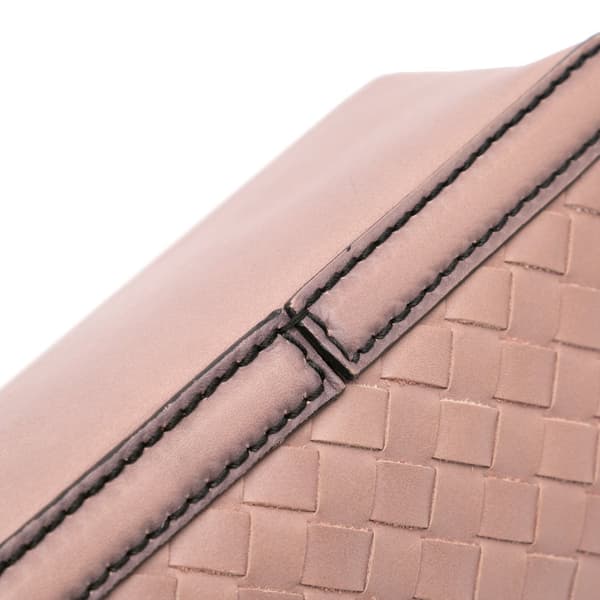 Pre-owned Bottega Veneta Nappa Intrecciato Mirror Lens Shoulder Bag Pink