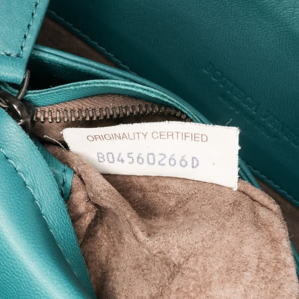 Pre-owned Bottega Veneta Small Nappa Intrecciato Olimpia Shoulder Bag Blue