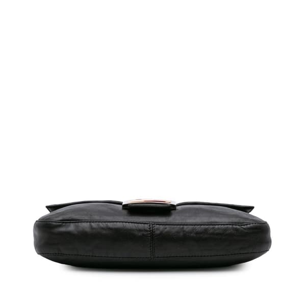Pre-owned Fendi Leather Baguette Black