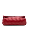 Miniatyrbillede 3 af 9: Pre-owned Bottega Veneta Small Nappa Intrecciato Olimpia Shoulder Bag Red
