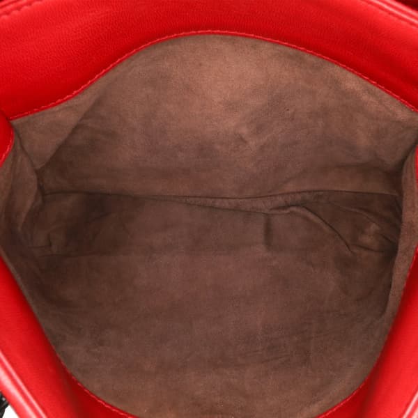 Pre-owned Bottega Veneta Small Nappa Intrecciato Olimpia Shoulder Bag Red